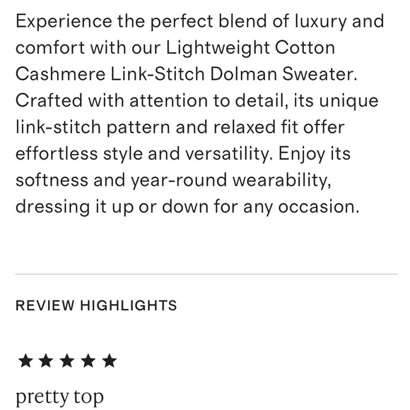 NWT QUINCE Lightweight Cotton Cashmere LinkStitch Dolman Sweater Oatmeal XL 2408 - Picture 10 of 12